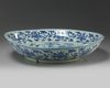 A LARGE CHINESE BLUE AND WHITE 'CRANES' CHARGER,MING DYNASTY (1368-1644)