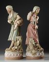 A PAIR OF ROYAL DUX FIGURINES, FRANCE, LATE 19TH CENTURY