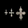 THREE BYZANTINE BRONZE PECTORAL CROSSES, 6TH-8TH CENTURY AD