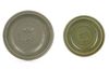 TWO CHINESE LONGQUAN CELADON 'TWIN FISH' DISHES, YUAN DYNASTY (1271-1368)