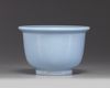 A Chinese blue-glazed jardinière