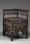 A Damascus mother of pearl and bone inlaid armchair