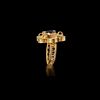 A LATE ROMAN/EARLY BYZANTINE GOLD RING WITH A GARNET, 5TH-6TH CENTURY AD