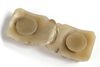 A Chinese celadon jade 'chilong' belt buckle