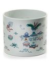 A CHINESE DOUCAI PORCELAIN BRUSH POT, 19TH-20TH CENTURY