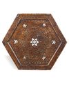 A DAMASCUS MOTHER-OF-PEARL INLAID WOOD OCCASIONAL TABLE  SYRIA, LATE 19TH CENTURY