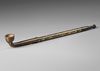 VERY LONG EXTENDABLE BRONZE KISERU PIPE WITH INTRICATE GOLD DECORATION,MEIJI PERIOD,1868-1912