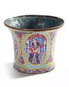 A QAJAR GOLD AND POLYCHROME ENAMELLED GHALIAN CUP, PERSIA, 19TH CENTURY
