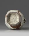 A Chinese crackle-glazed octagonal arrow vase