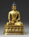 A gilt Chinese figure of Vajrasana