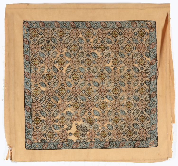 A SQUARE EMBROIDERED TEXTILE