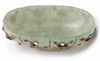 AN OVAL SHAPED INLAID JADE BOWL, MUGHAL, 19TH CENTURY