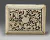 A Cantonese carved ivory 'dragon' box