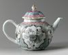 A Chinese famille rose moulded 'floral' teapot and cover