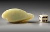TWO CHINESE CELADON JADE GEESE CARVINGS, 19TH-20TH CENTURY