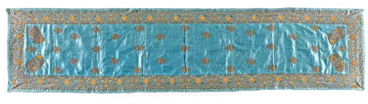 A LARGE  SILK EMBROIDERED PANEL