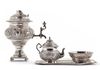 AN PERSIAN QAJAR SILVER TEA SET, 19TH/20TH CENTURY