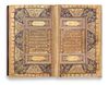 AN ILLUMINATED OTTOMAN QURAN, WRITTEN BY THE SCRIBE MEHMED TAWFIQ BIN MEHMED SULH EFFENDI, TURKEY AND DATED 1287 AH/1870 AD