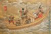 A MID SIZE JAPANESE SCREEN DEPICTING A SAMURAI BATTLE, EDO PERIOD, 18TH CENTURY