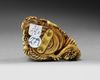 A JAPANESE IVORY NETSUKE, EDO PERIOD (1603-1868)