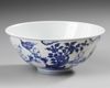 A CHINESE BLUE AND WHITE 'HUNDRED BOYS' BOWL, 19TH-20TH CENTURY