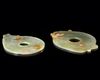 TWO CHINESE JADE BI DISCS, 20TH CENTURY