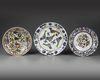 THREE PERSIAN POTTERY DISHES, 19TH-20TH CENTURY