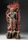A JAPANESE WOODEN FUDO MYO-O, ACALANATHA,EDO PERIOD (1615–1868)