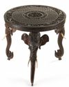 AN ANGLO-INDIAN EBONY AND IVORY TABLE, COROMANDEL COAST, SOUTH INDIA, 19TH CENTURY