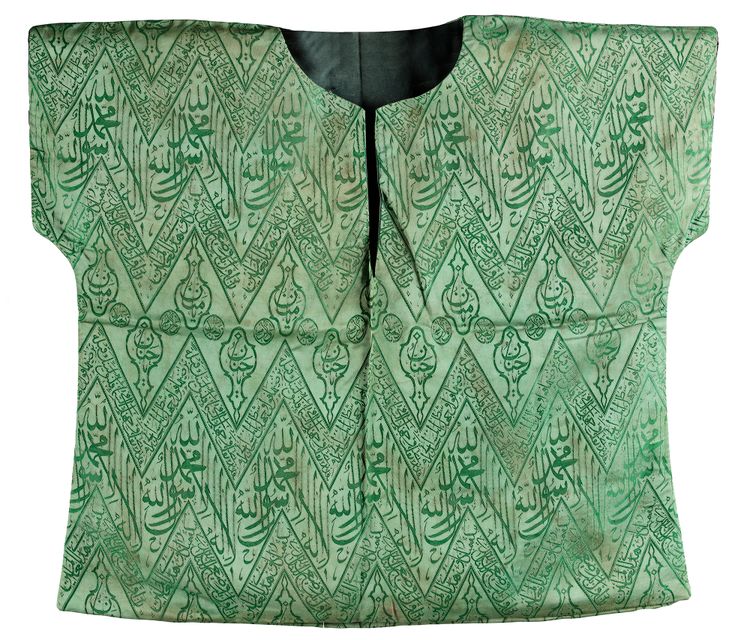 A SILK LAMPAS COVERING PANEL FORMED AS A KAFTAN, TURKEY, 19TH CENTURY