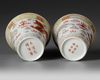 A PAIR OF FAMILLE ROSE ‘DRAGON AND PHOENIX’ CUPS WITH,  GUANGXU MARK AND OF THE PERIOD