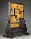 A LARGE CHINESE PRECIOUS OBJECTS-INLAID SCREEN