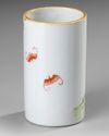 A CHINESE FAMILLE ROSE BRUSH POT, 19TH CENTURY