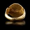 A GOLD SEAL RING
