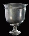A RARE PLAIN SILVER STEM CUP, CHINA, TANG DYNASTY (AD 618-907)