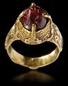 A CARNEIT SEAL GOLD RING