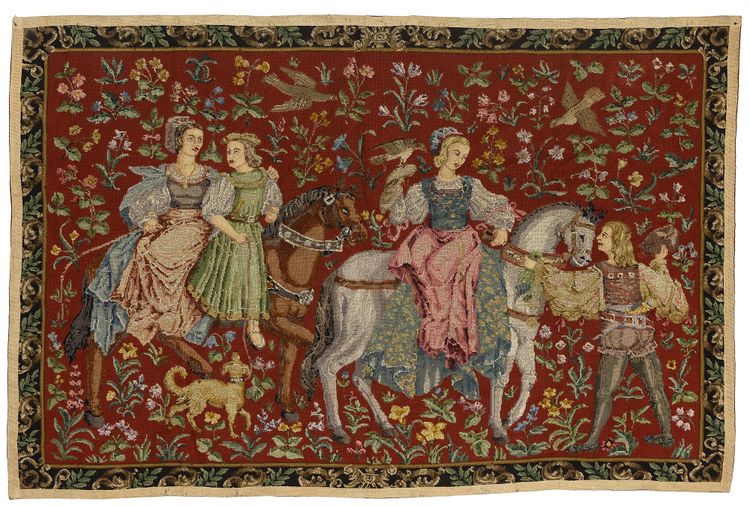 GOBELIN NEEDLEPOINT, PROBABLY FRENCH