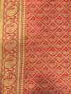 A LARGE EMBROIDERED DEEP RED BEDSHEET, INDIA,19TH CENTURY