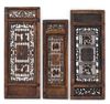 THREE OPENWORK CARVED WOOD PANELS, 19TH CENTURY