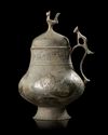A KHORASSAN SILVER INLAID COVERED JUG NORTH EAST PERSIA, 12TH CENTURY
