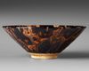 A CHINESE 'TORTOISESHELL' GLAZED BOWL, QING DYNASTY (1644–1911)