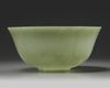 A Chinese green hardstone bowl