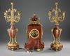 A GILT BRONZE AND RED MARBLE TRIM, NAPOLEON III PERIOD, LATE 19TH CENTURY