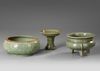 THREE CHINESE LONGQUAN CELADON WARES, SONG DYNASTY (960-1279) AND LATER