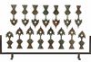 15 KHORASAN BRONZE DOOR ORNAMENTS, PERSIA OR CENTRAL ASIA, 12TH CENTURY