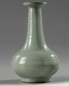 A Chinese celadon-glazed bottle vase