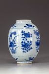 A Chinese blue and white lobbed jar