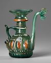 A PERSIAN GLASS EWER, 19TH CENTURY