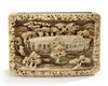 An American-market Cantonese carved ivory box and cover
