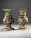 A PAIR OF LARGE  KHORASAN BRONZE VASES, PERSIA, 12TH CENTURY